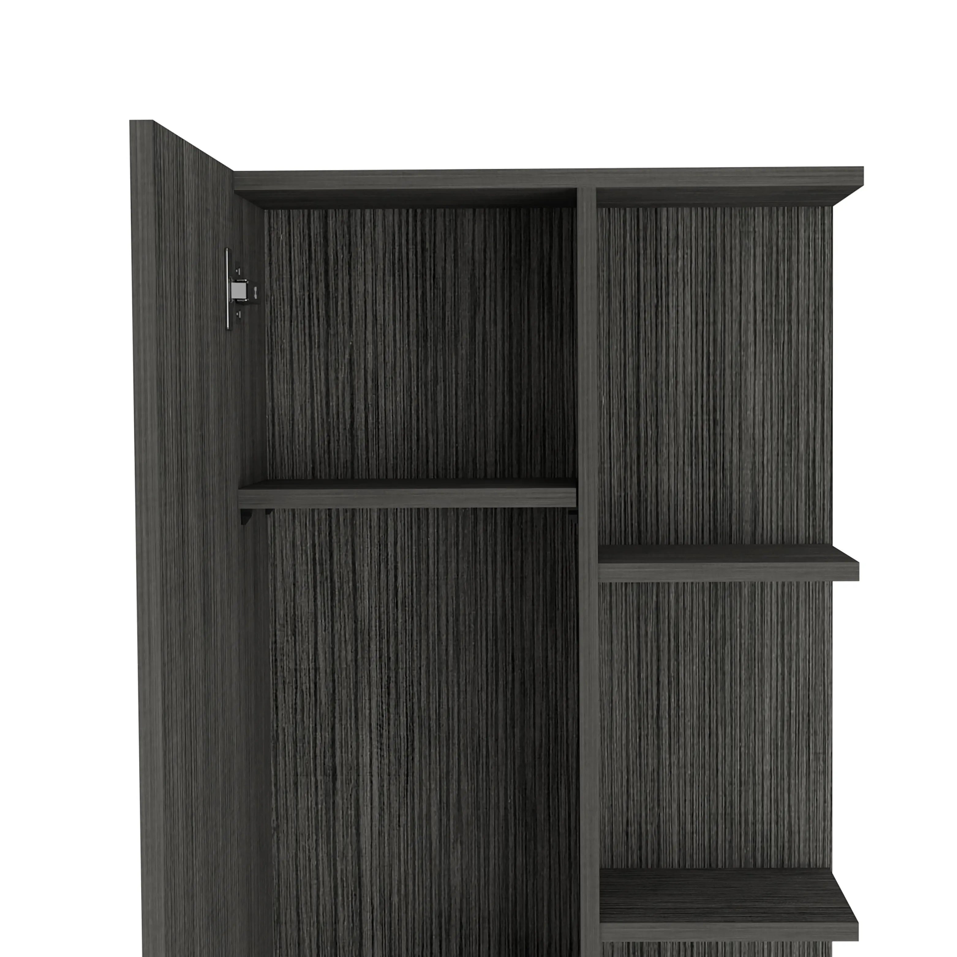 20" Smoky Black Wood Freestanding Single Door Bathroom Vanity Homeroots Bed & Bath