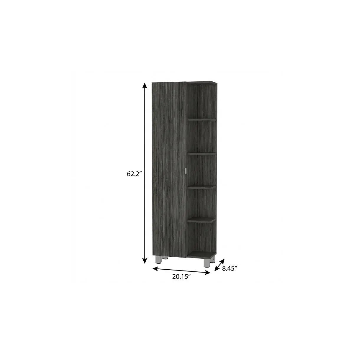 20" Smoky Black Wood Freestanding Single Door Bathroom Vanity Homeroots Bed & Bath