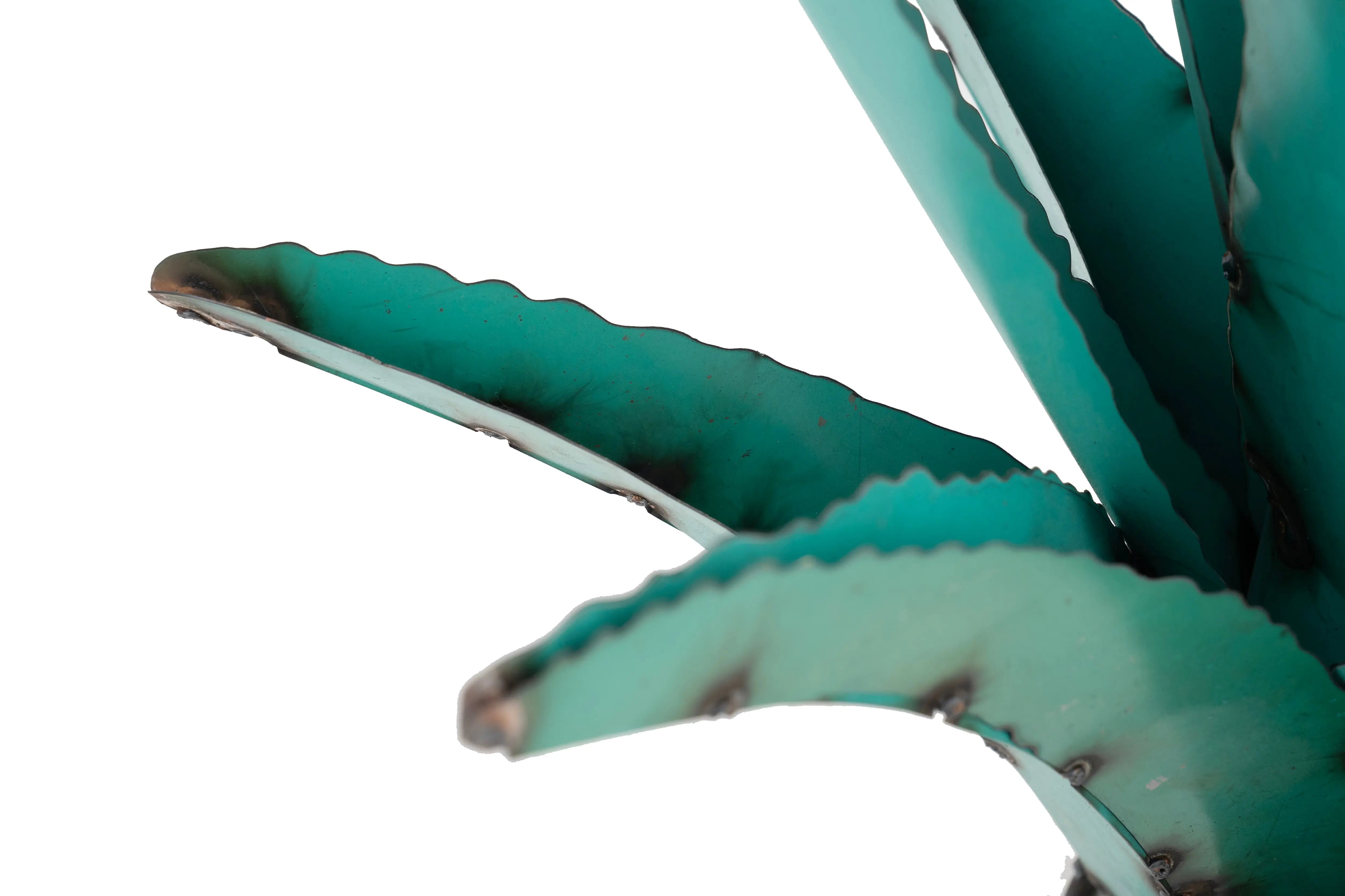 20" Turquoise Metal Succulent Garden Art Homeroots Outdoor