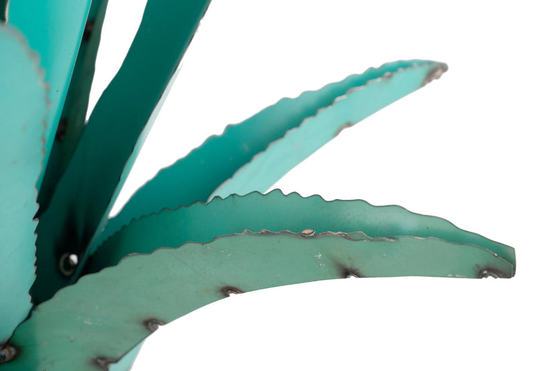 20" Turquoise Metal Succulent Garden Art Homeroots Outdoor