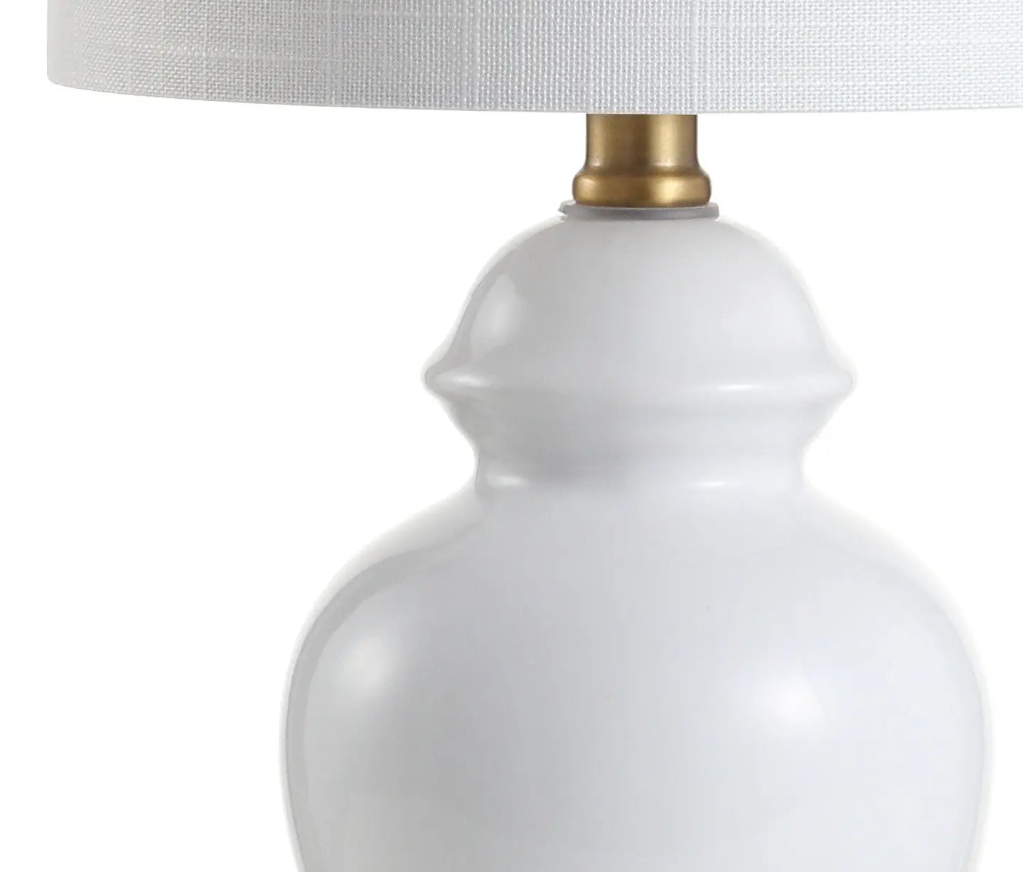 20" White And Gold Urn Table Lamp With Drum Shade Homeroots Lighting