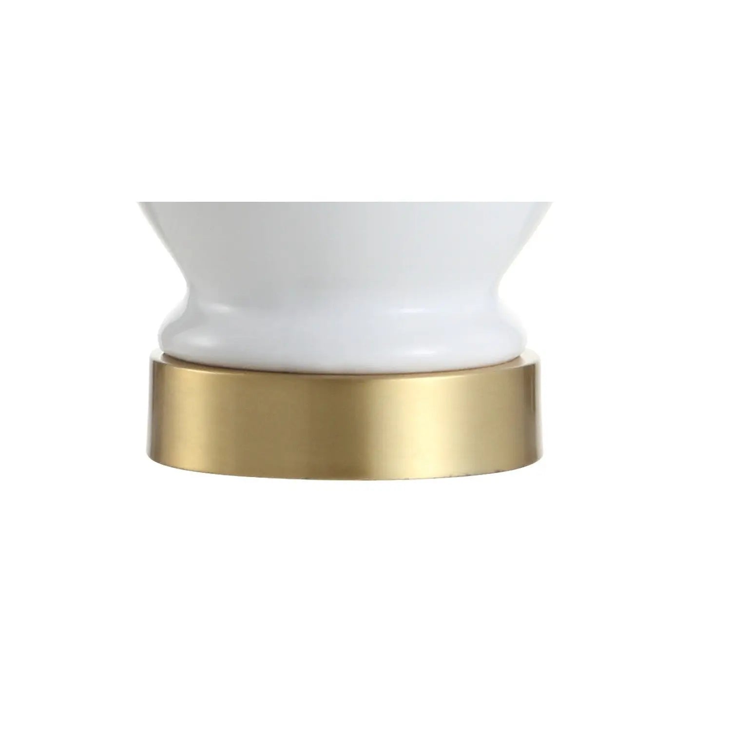 20" White And Gold Urn Table Lamp With Drum Shade Homeroots Lighting