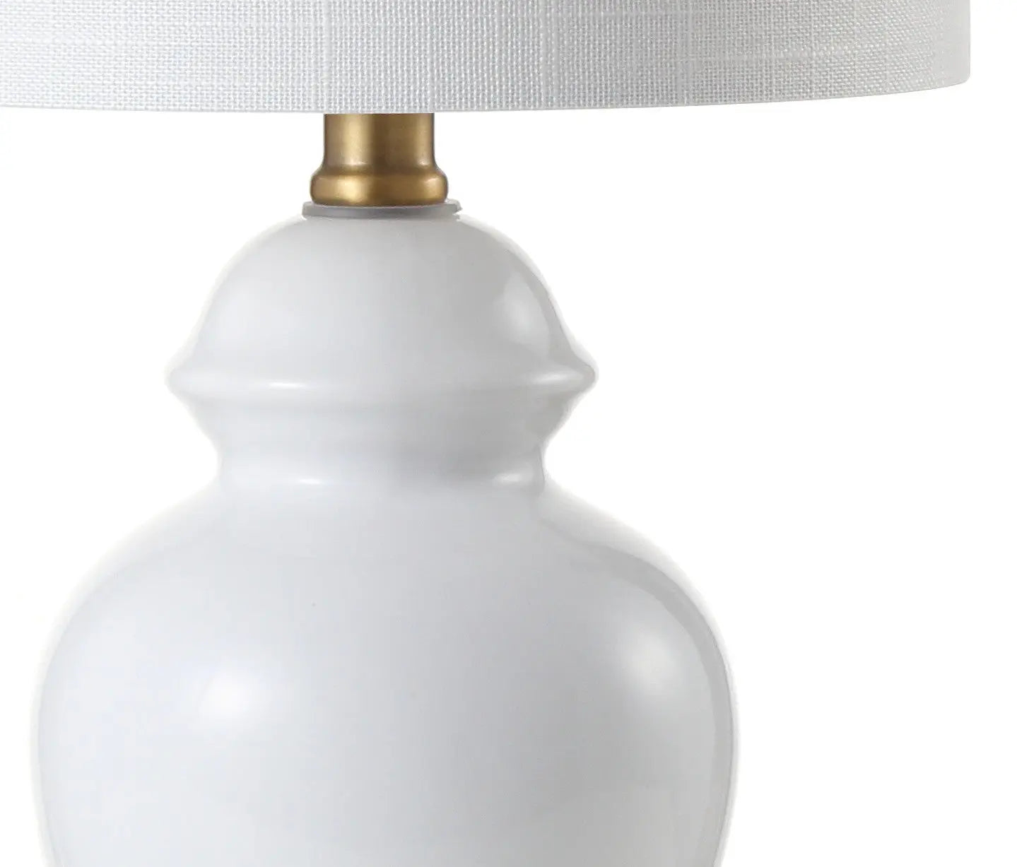 20" White And Gold Urn Table Lamp With Drum Shade Homeroots Lighting