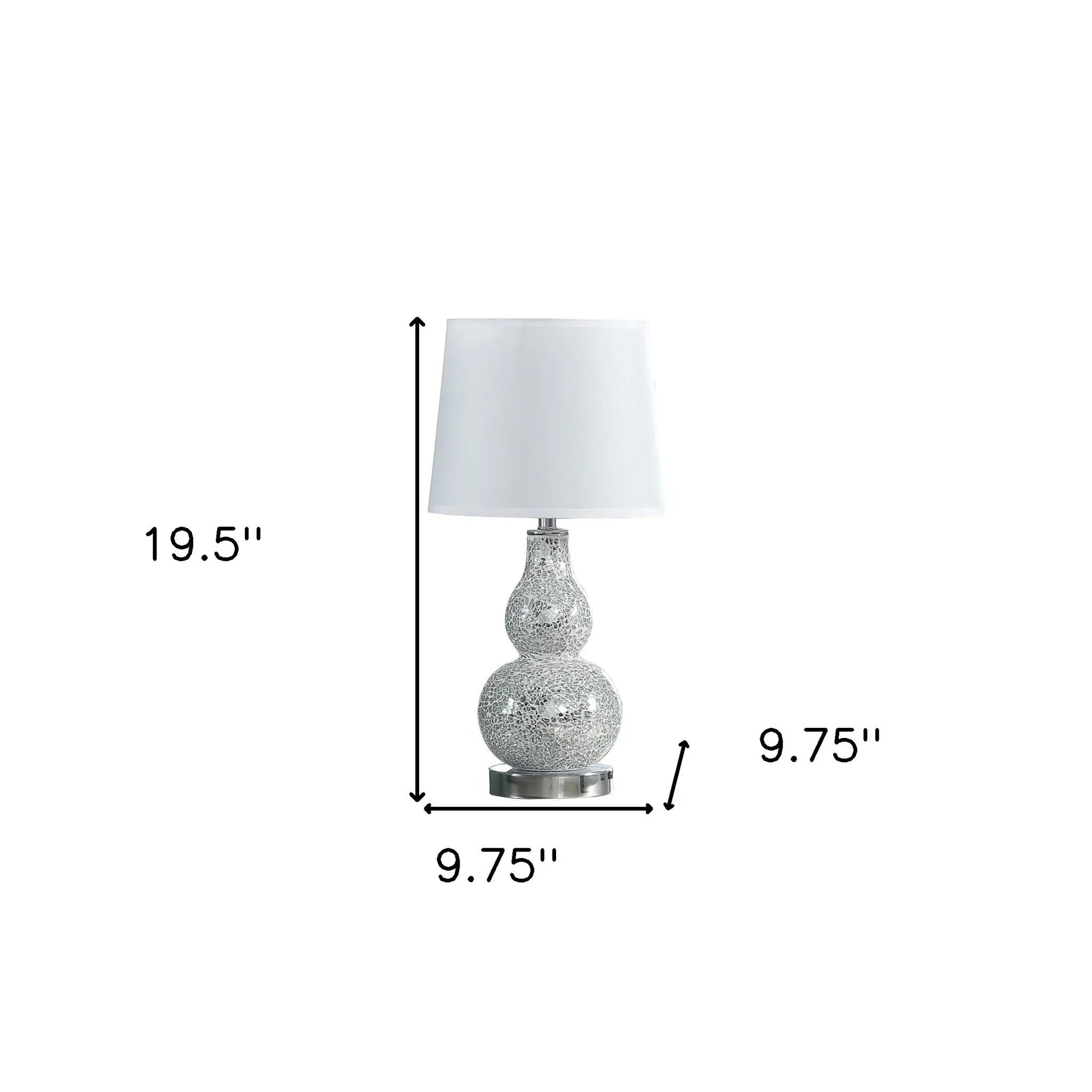 20" White Table Lamp With White Globe Shade Homeroots Lighting
