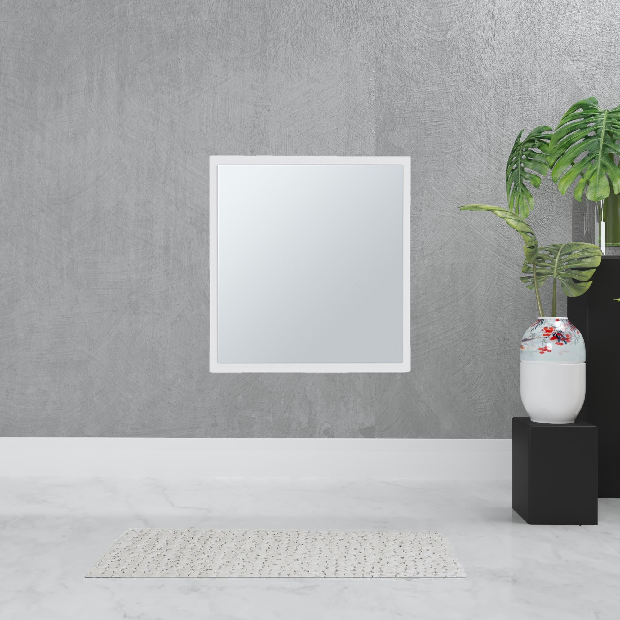 20" White Wood Floating Bathroom Vanity And Medicine Cabinet With Mirror - GreatEagleInc