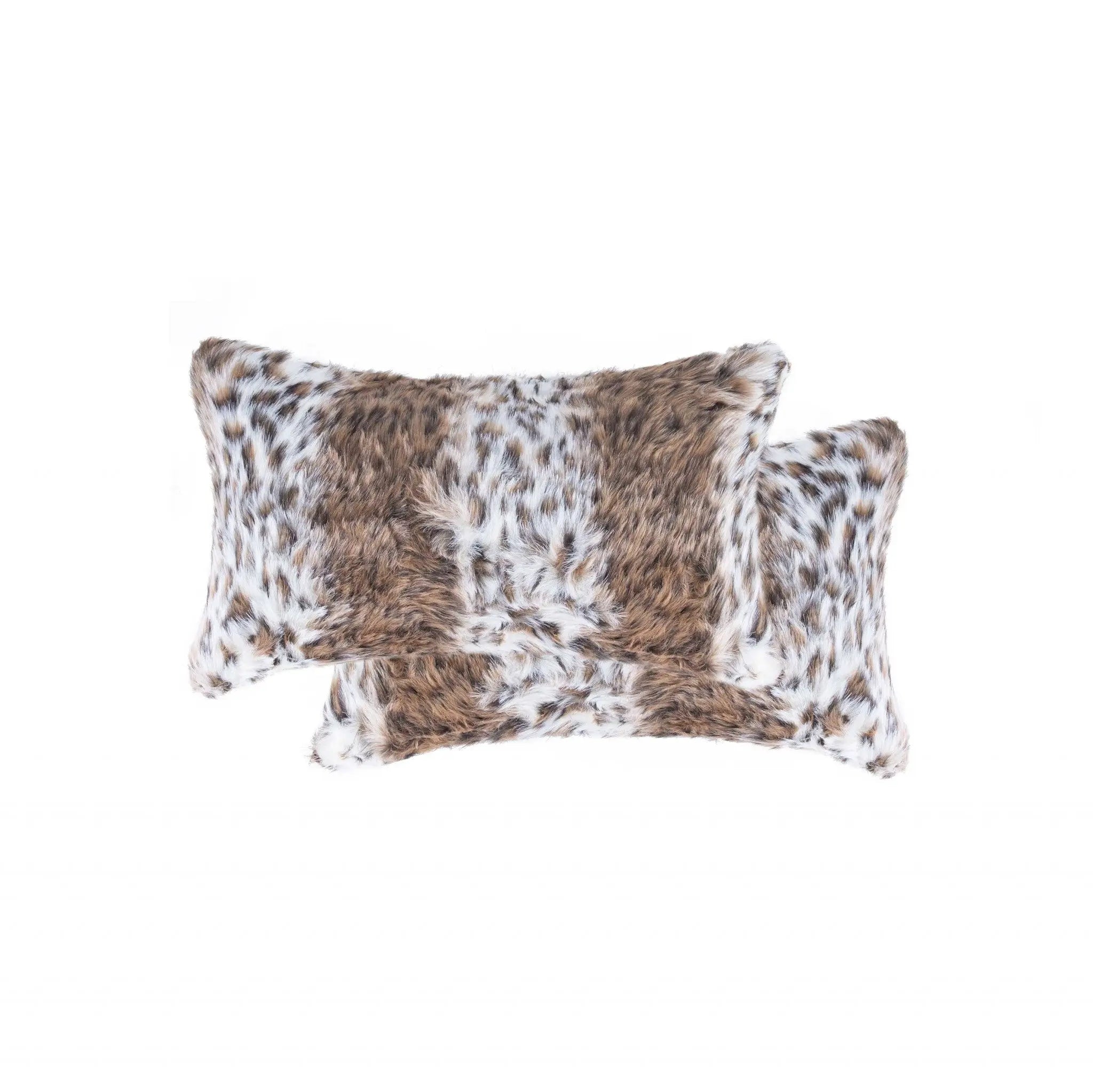 20" X 12" X 5" Acrylic Plush Polyester Polyfill Lynx 2 Pack Pillow Homeroots Home Decor