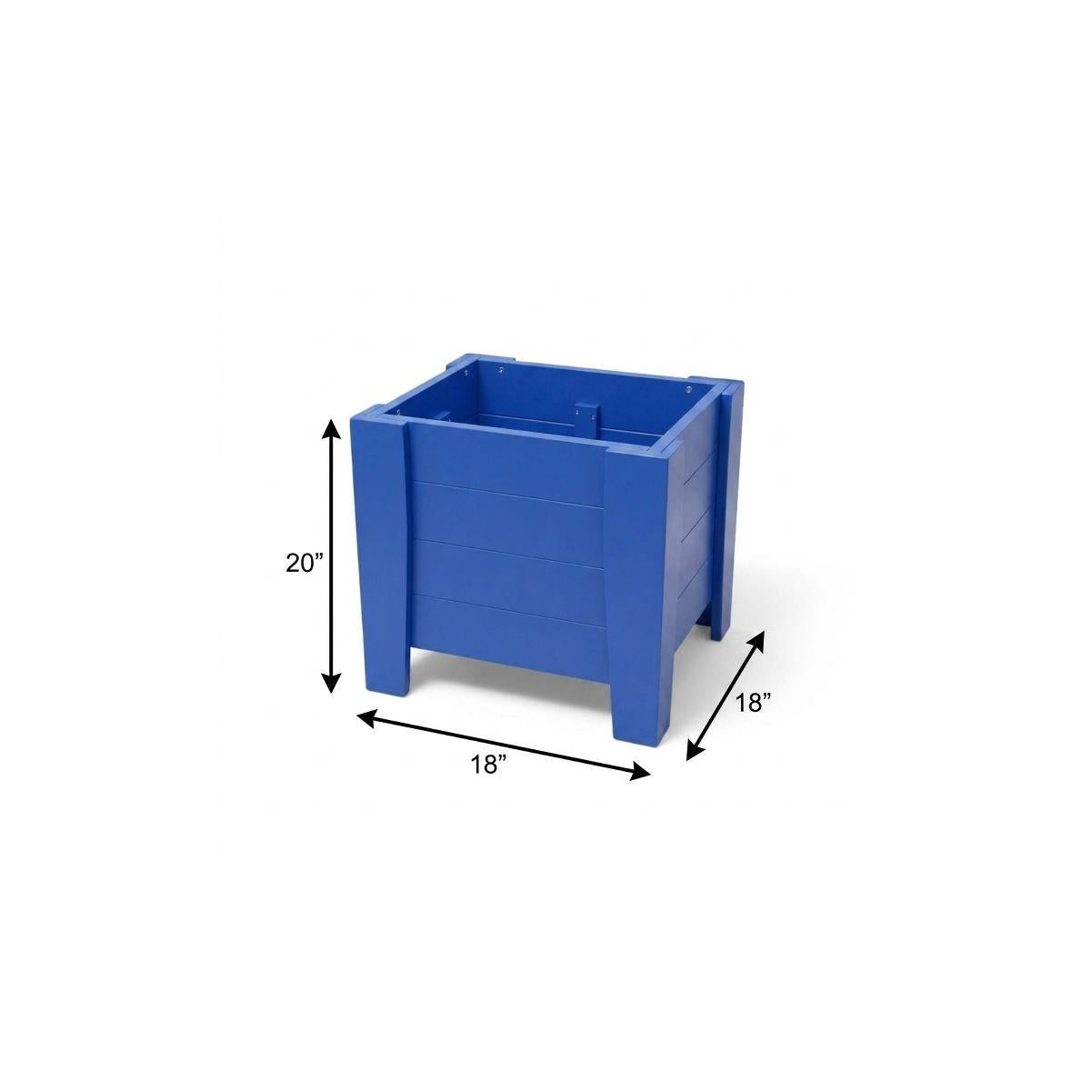 20" X 18" Blue Heavy Duty Plastic Square Planter Box Homeroots Outdoor