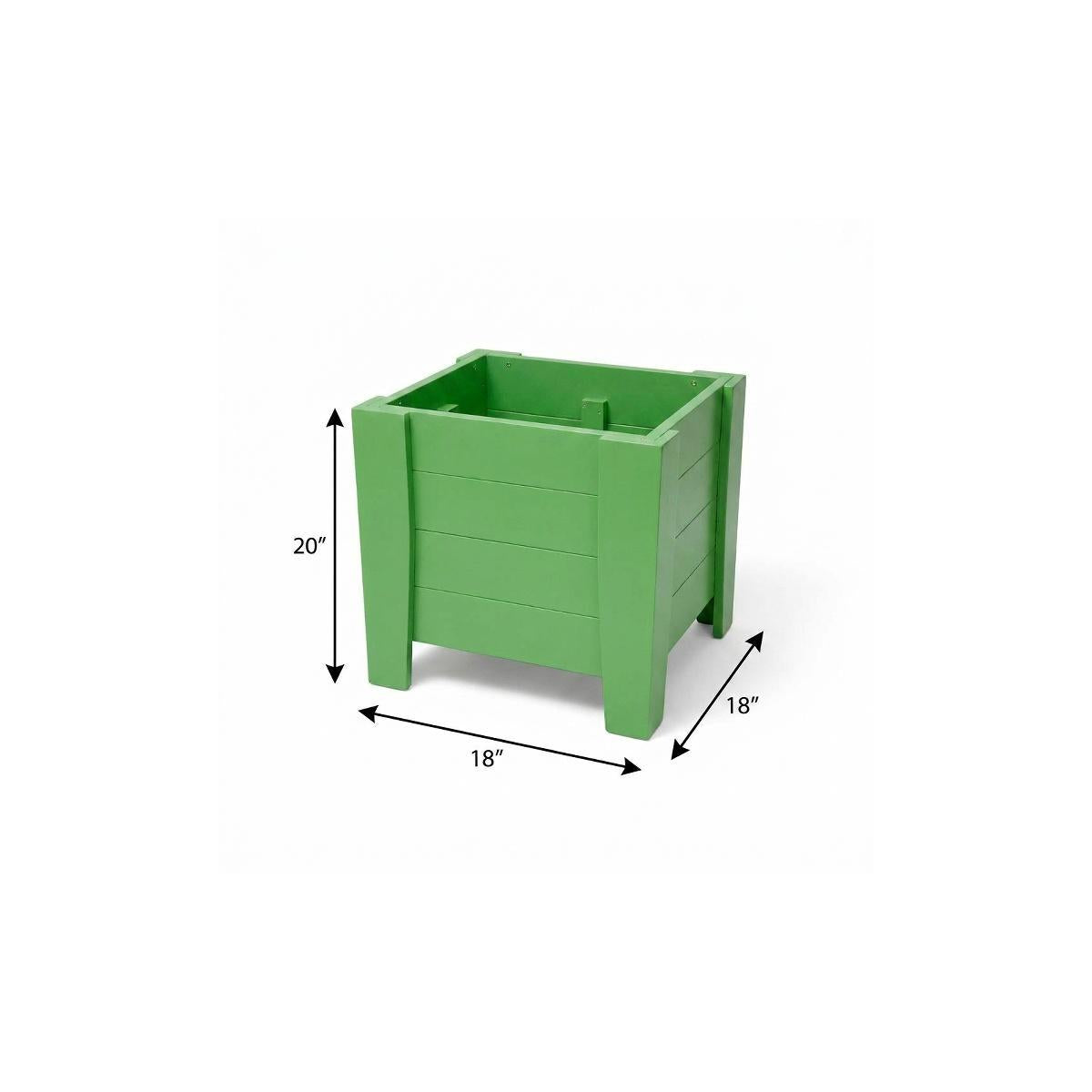 20" X 18" Green Heavy Duty Plastic Square Planter Box Homeroots Outdoor