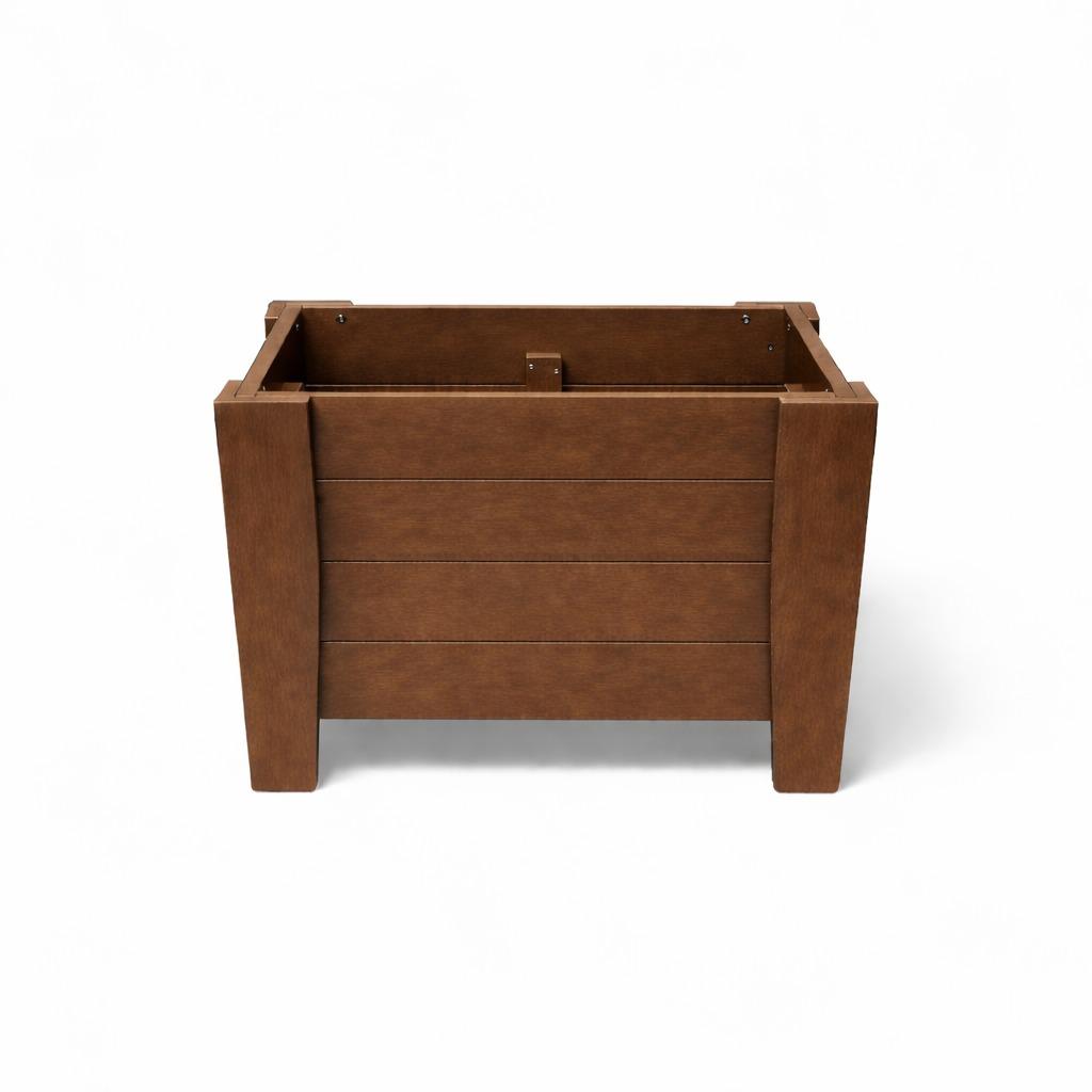 20" X 18" Walnut Heavy Duty Plastic Square Planter Box Homeroots Outdoor