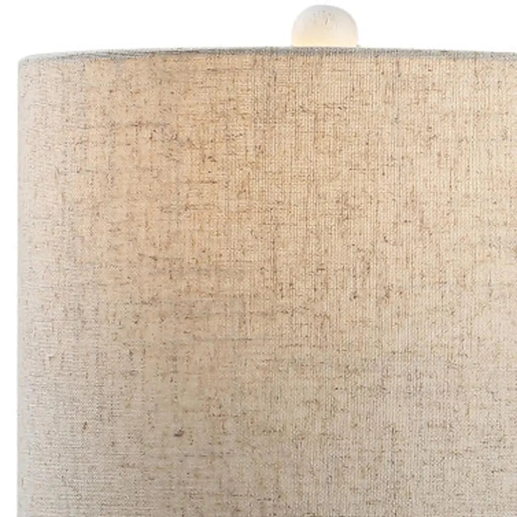 21" Antiqued White Antlers Desk Lamp With Drum Shade Homeroots Lighting