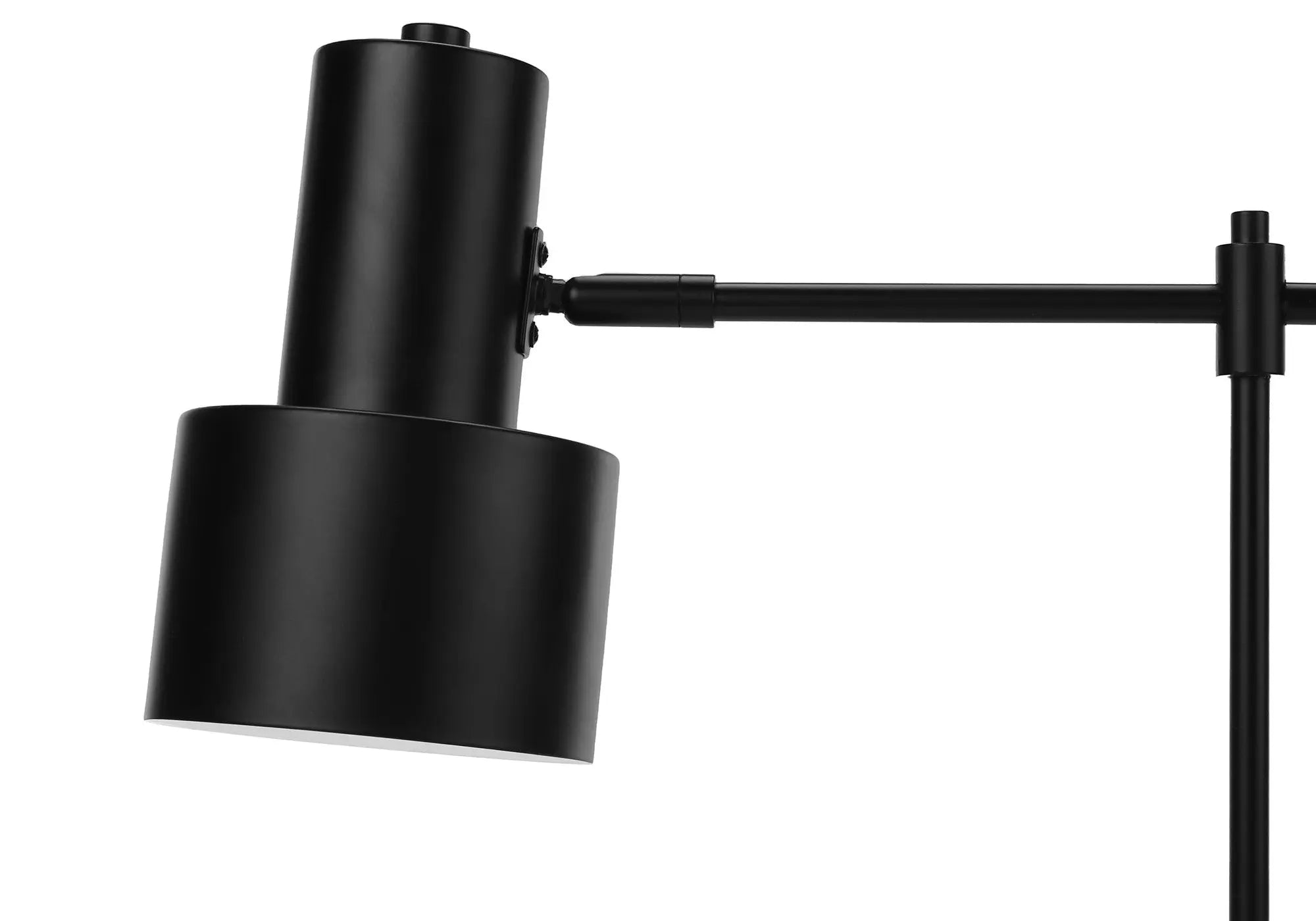 21" Black Metal Round USB Table Lamp With Black Drum Shade Homeroots Lighting