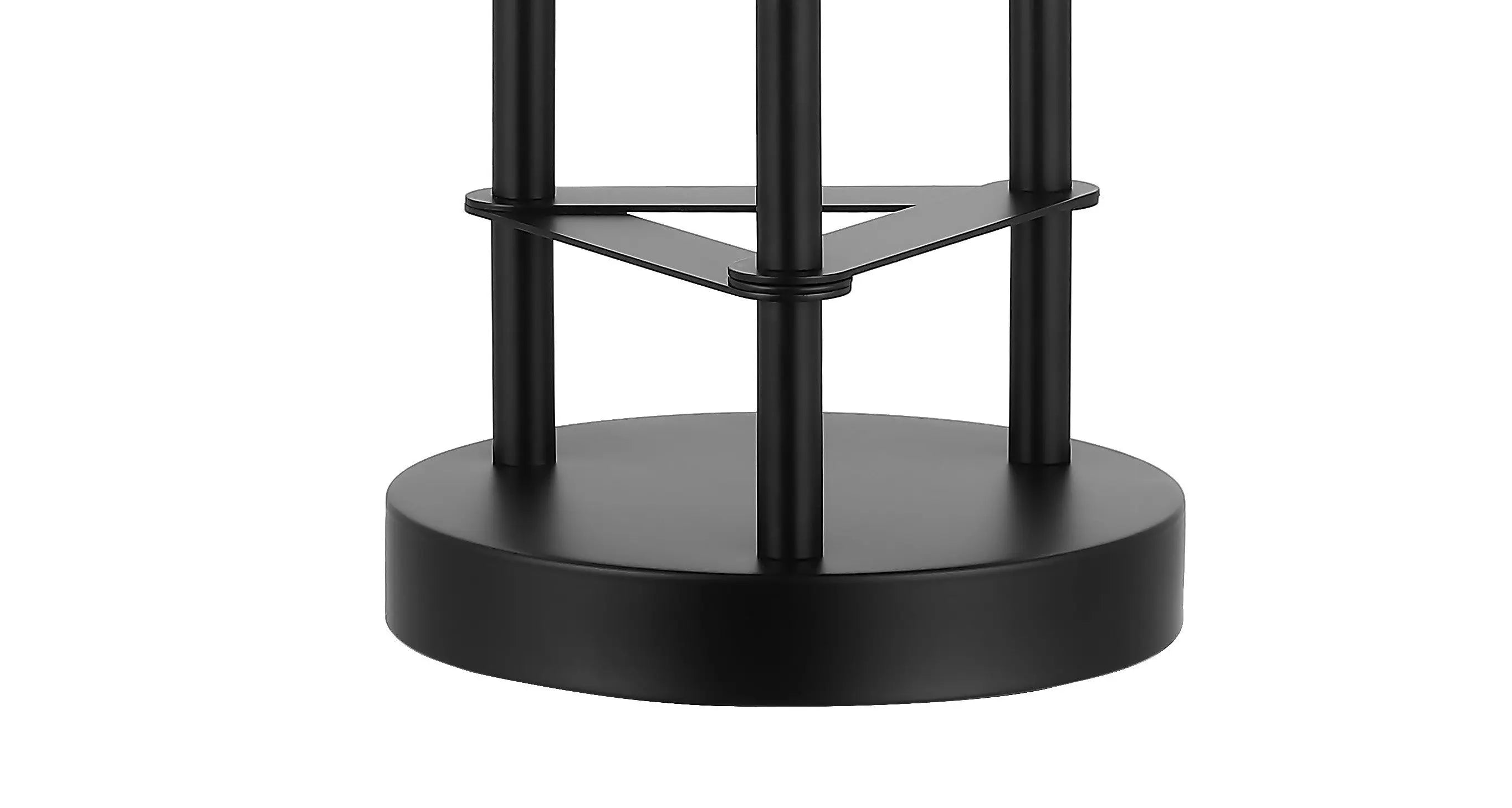 21" Black Three Light Novelty Table Lamp With Cylinder Shade Homeroots Lighting
