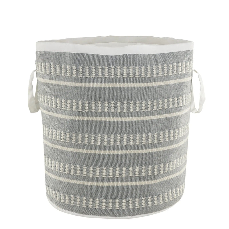 21" Blue Nesting Fabric Basket Homeroots Office