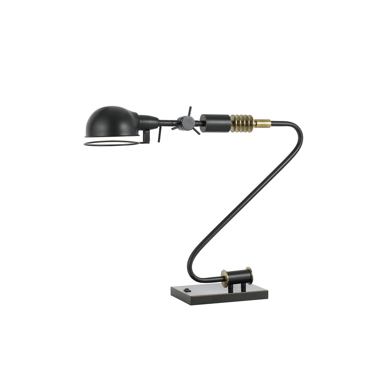 21" Bronze Metal Desk Table Lamp With Bronze Dome Shade - GreatEagleInc