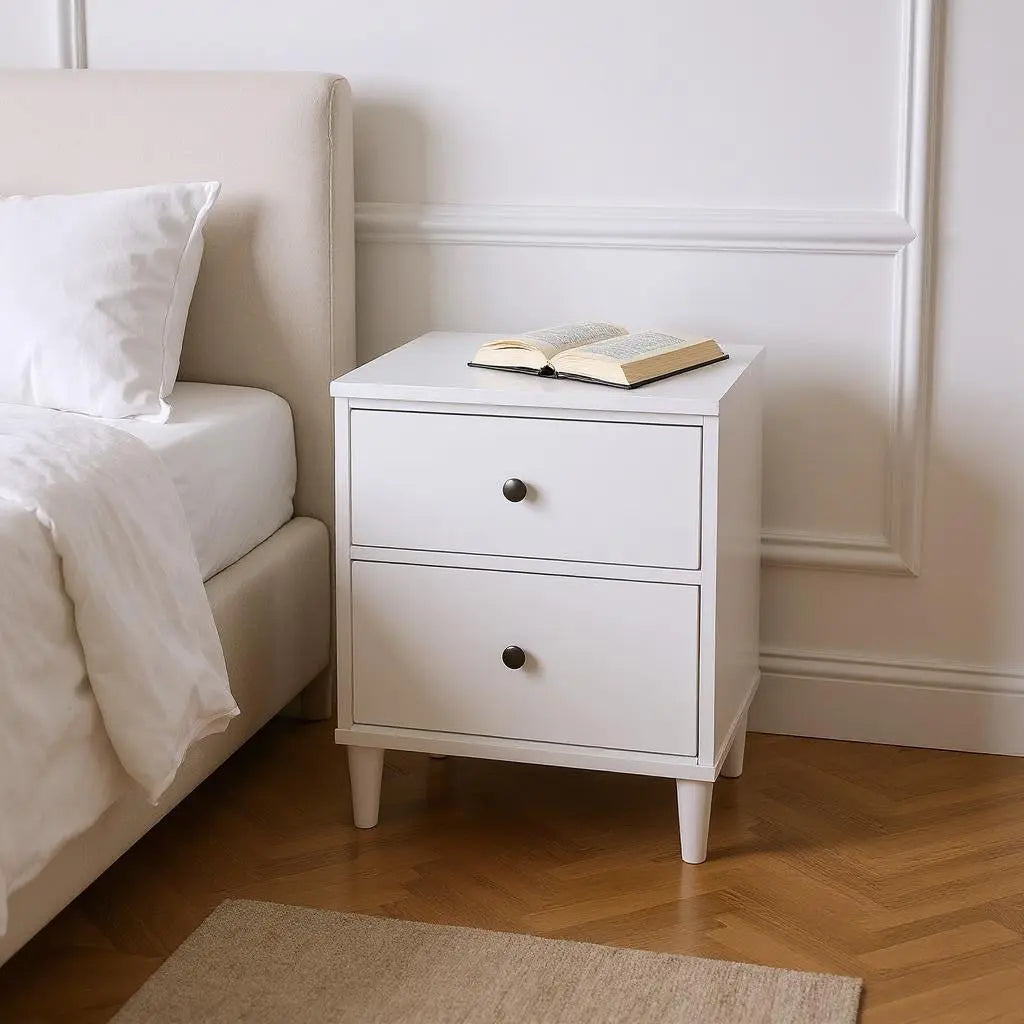 21" Brown Three Drawers Nightstand Homeroots Bed & Bath
