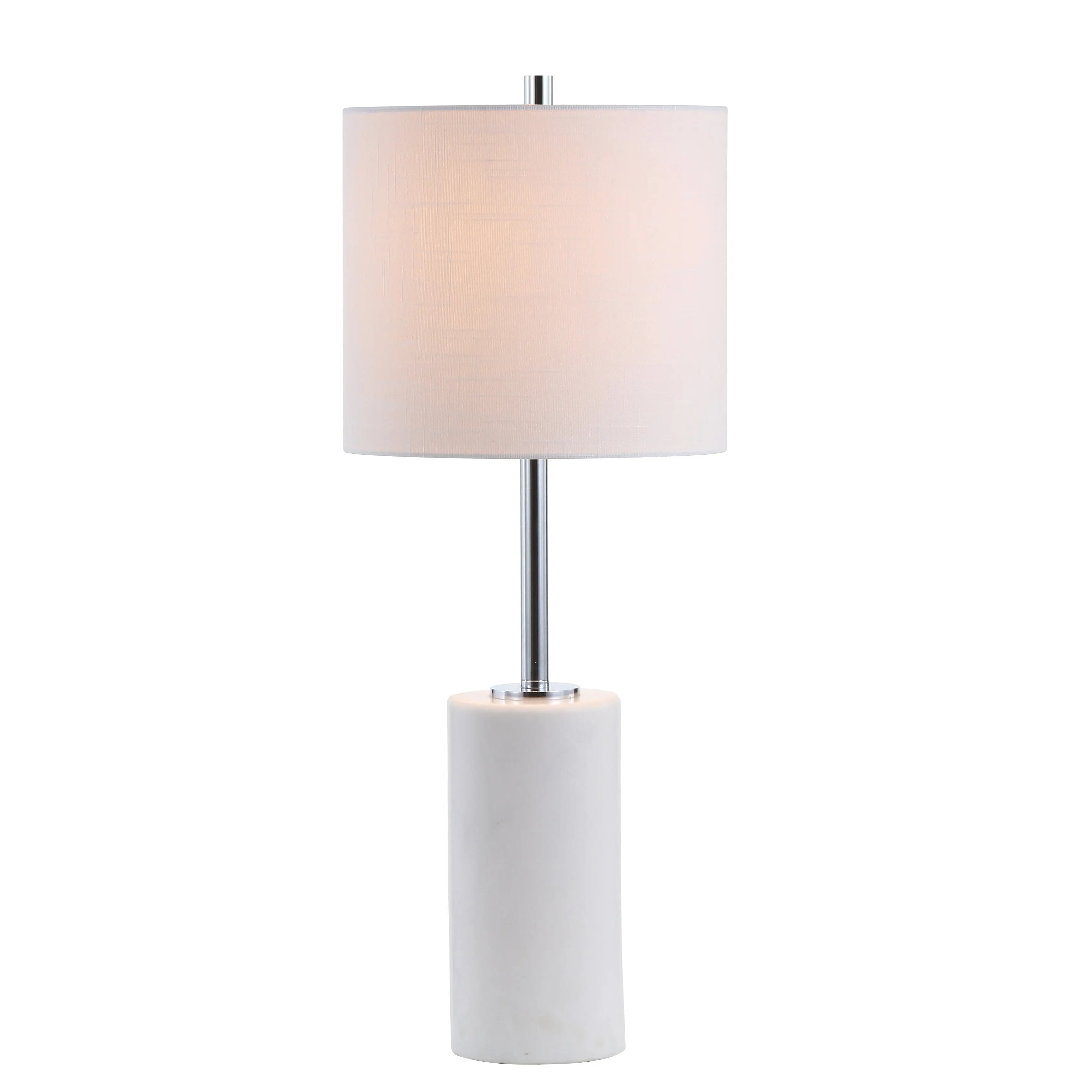 21" Clear And Gold Table Lamp With Drum Shade Homeroots Lighting