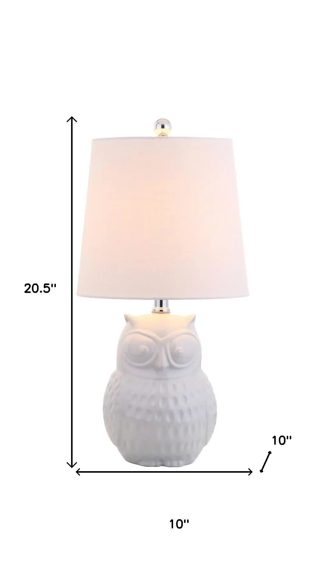 21" Clear Novelty Desk Lamp With Drum Shade Homeroots Lighting