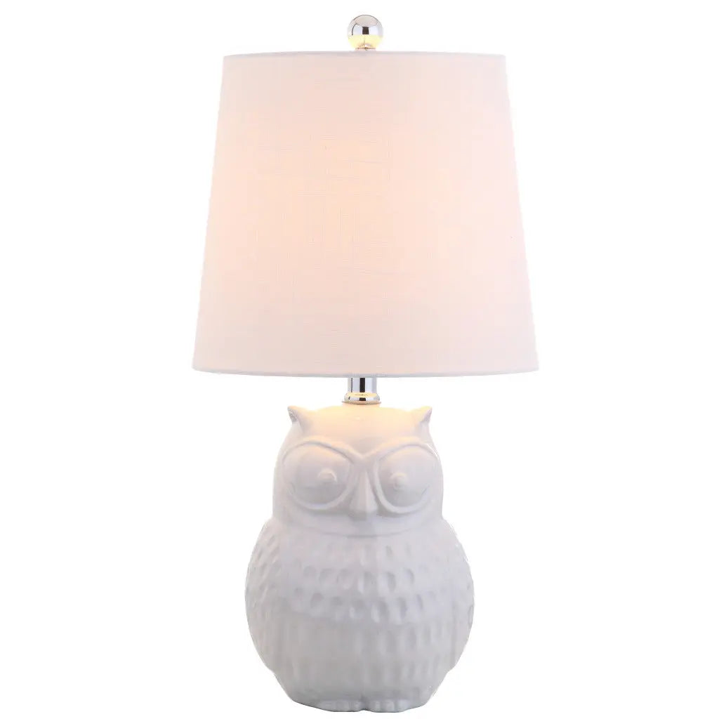 21" Clear Novelty Desk Lamp With Drum Shade Homeroots Lighting