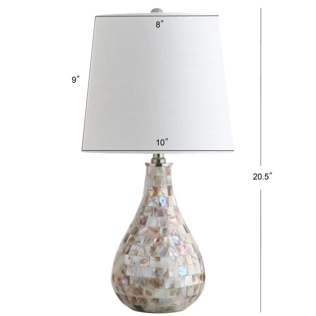 21" Clear Novelty Desk Lamp With Drum Shade Homeroots Lighting