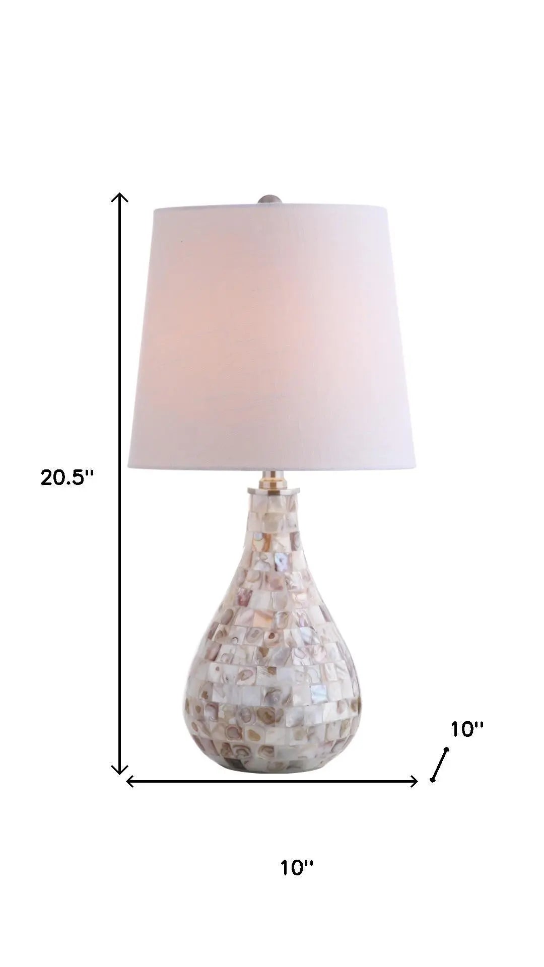 21" Clear Novelty Desk Lamp With Drum Shade Homeroots Lighting