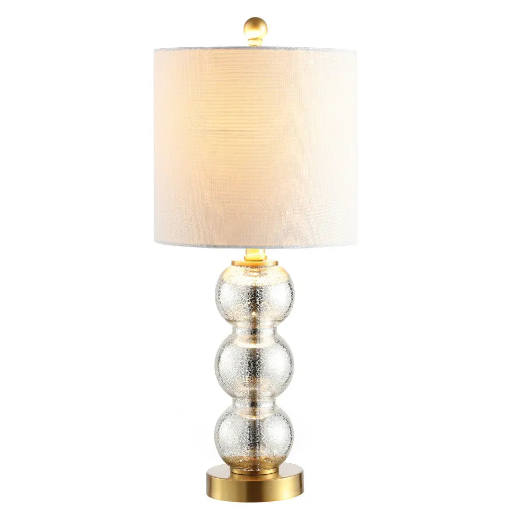 21" Gold Globe Table Lamp With Drum Shade Homeroots Lighting