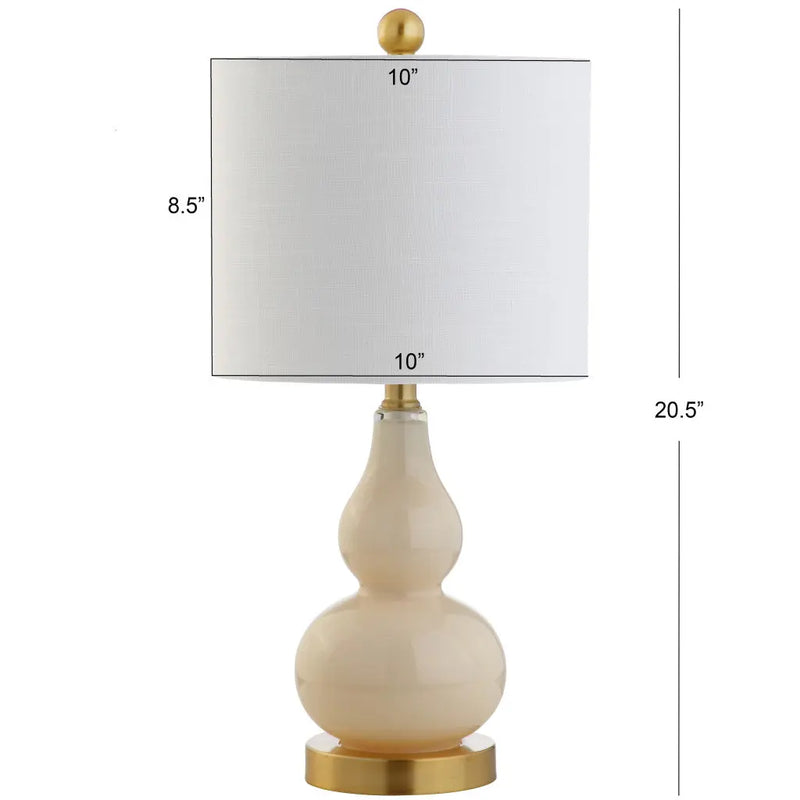21" Gold Gourd Desk Lamp With Drum Shade Homeroots Lighting