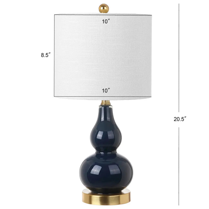 21" Gold Gourd Desk Lamp With Drum Shade Homeroots Lighting