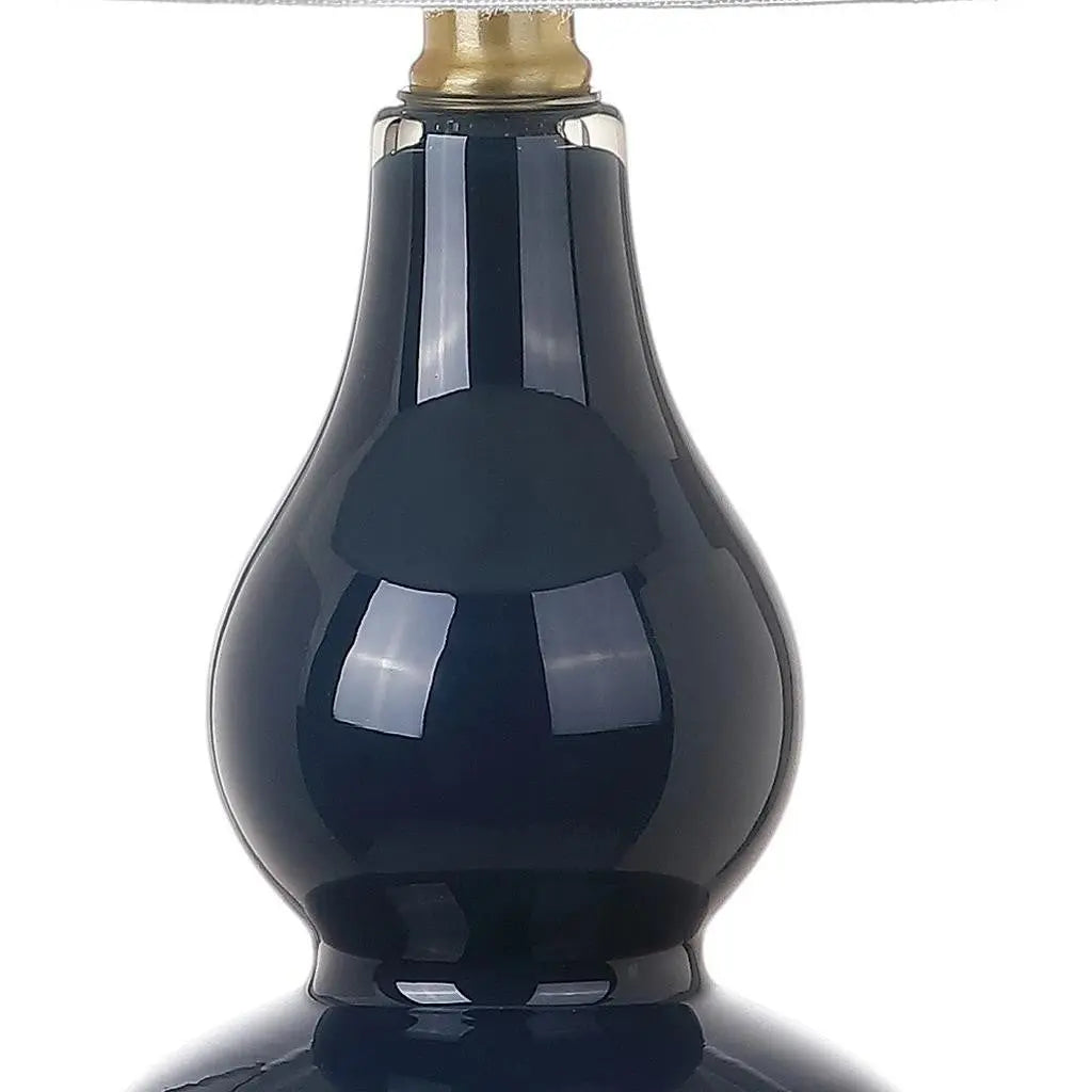21" Gold Gourd Desk Lamp With Drum Shade Homeroots Lighting