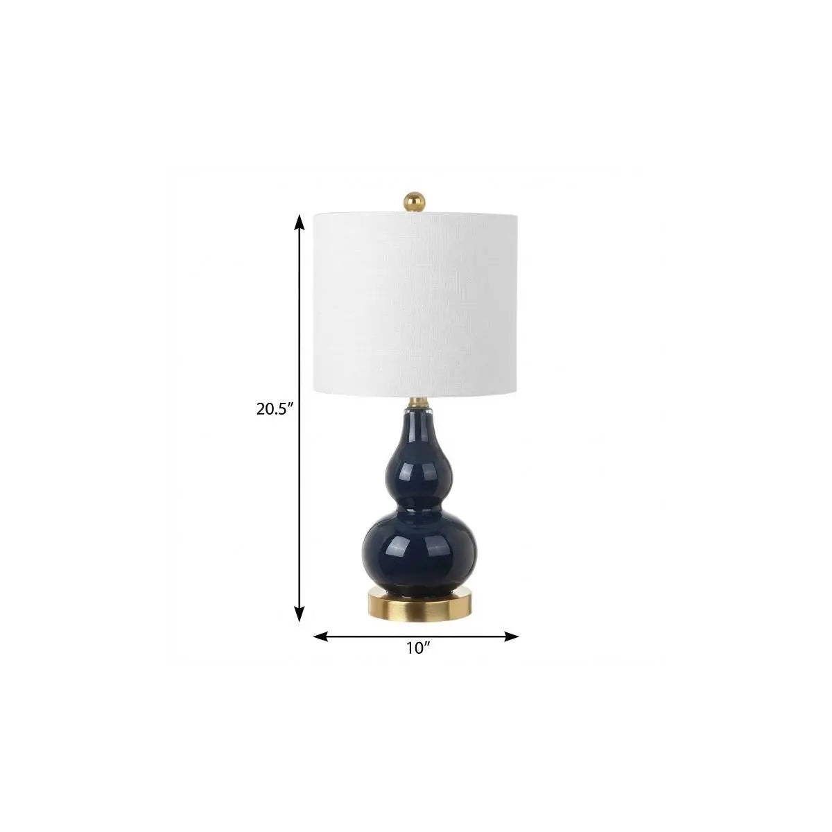 21" Gold Gourd Desk Lamp With Drum Shade Homeroots Lighting
