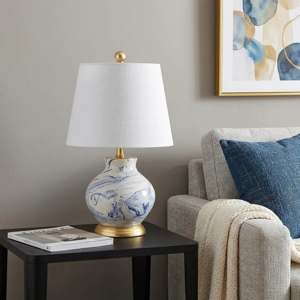 21" Gold Novelty Table Lamp With Empire Shade Homeroots Lighting