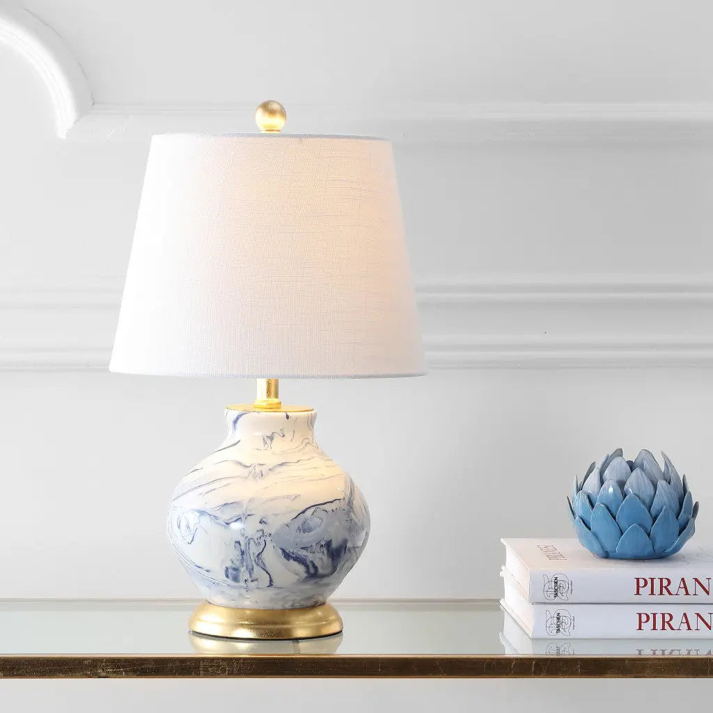 21" Gold Novelty Table Lamp With Empire Shade Homeroots Lighting