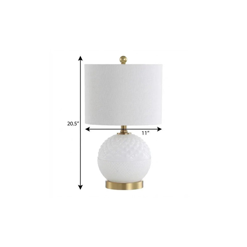 21" Gold Novelty Table Lamp With Globe Shade Homeroots Lighting
