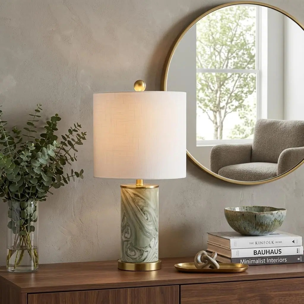 21" Gold Novelty Table Lamp With Globe Shade Homeroots Lighting