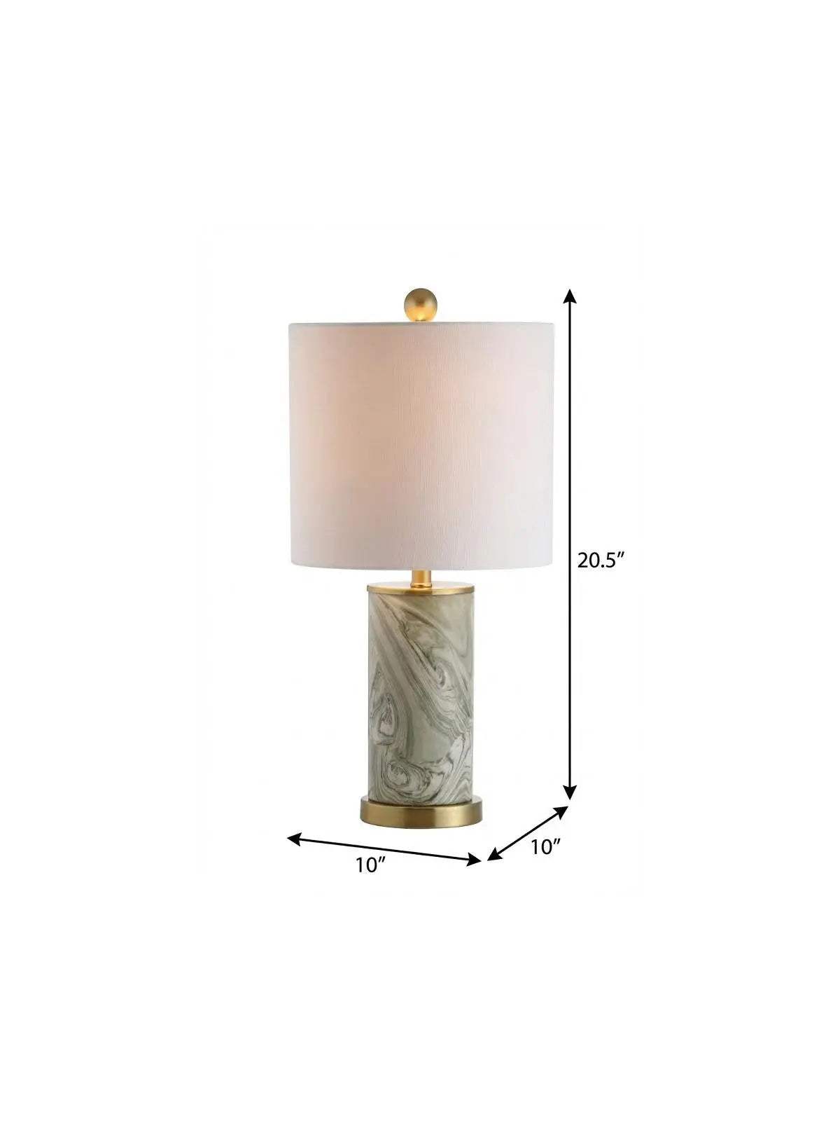 21" Gold Novelty Table Lamp With Globe Shade Homeroots Lighting