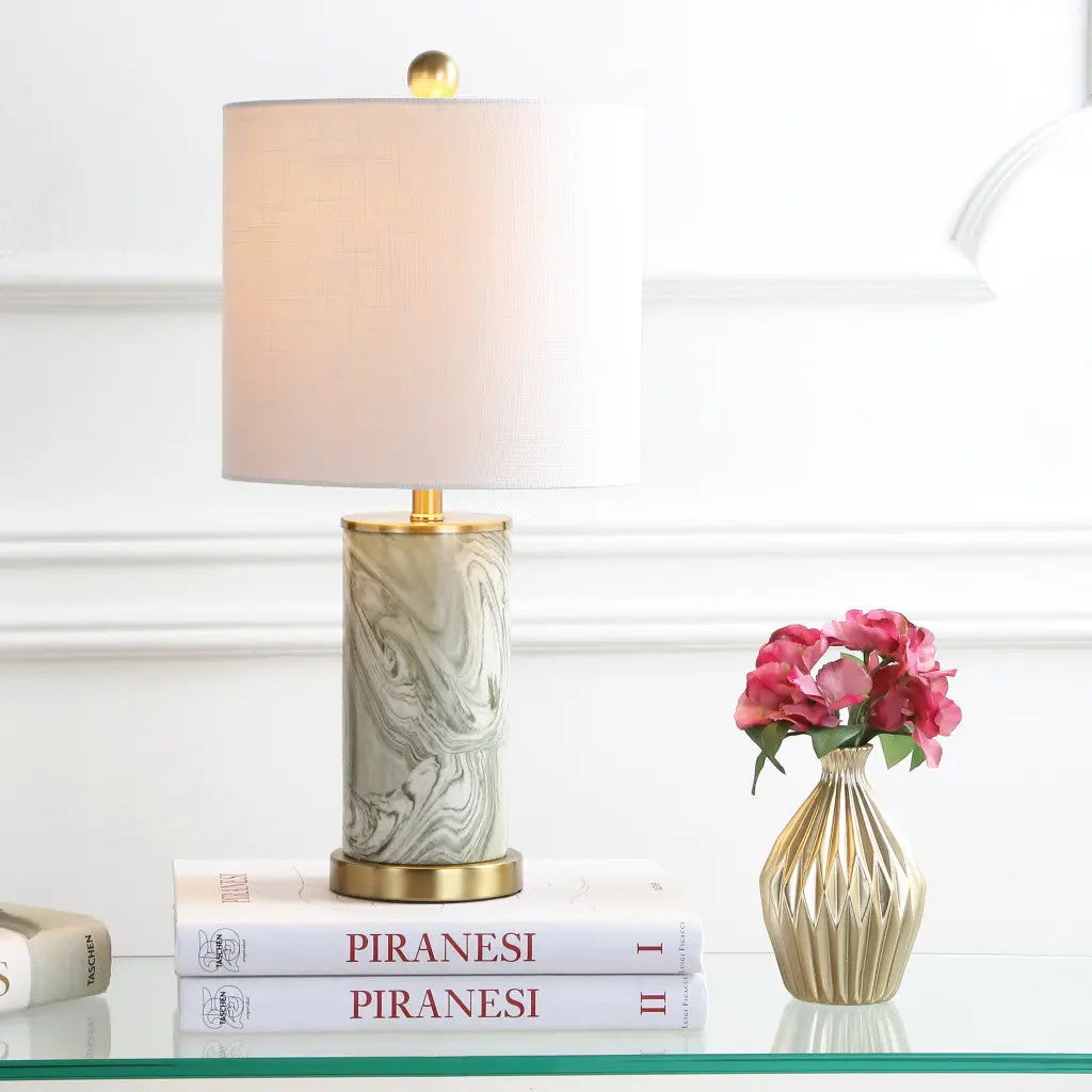 21" Gold Novelty Table Lamp With Globe Shade Homeroots Lighting