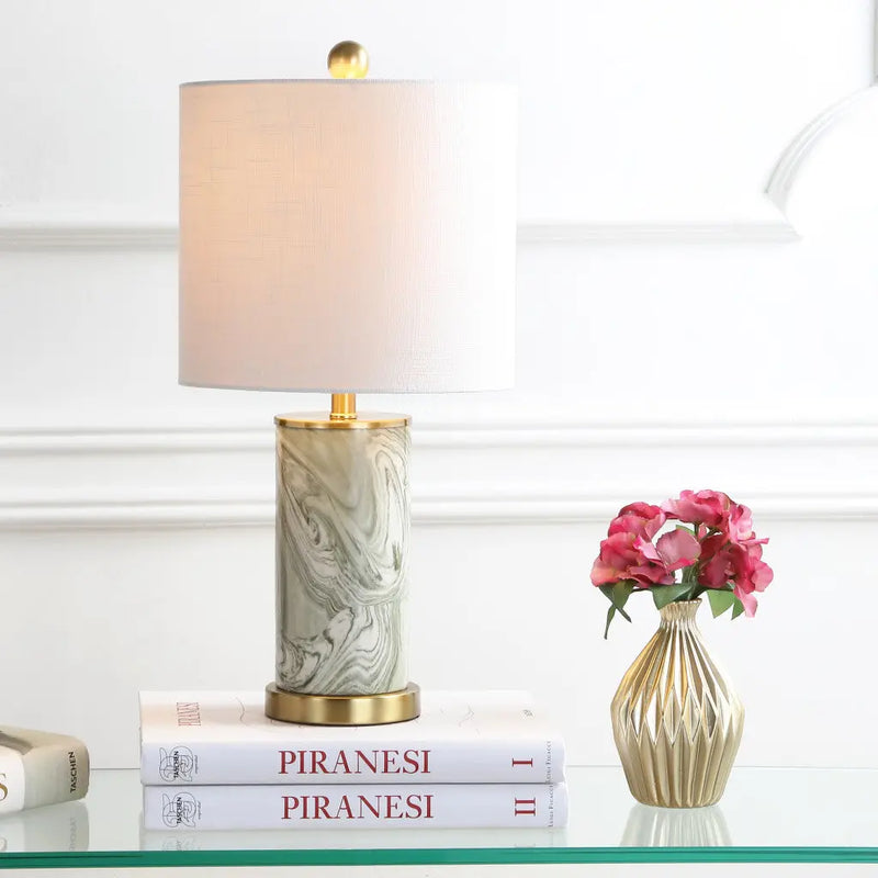 21" Gold Novelty Table Lamp With Globe Shade Homeroots Lighting