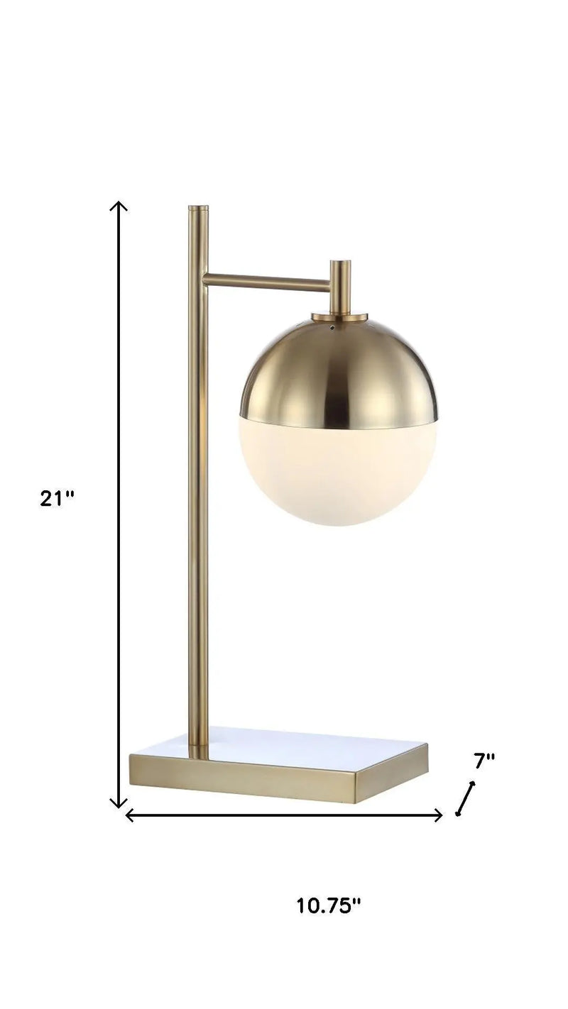 21" Gold Table Lamp LED Homeroots Lighting