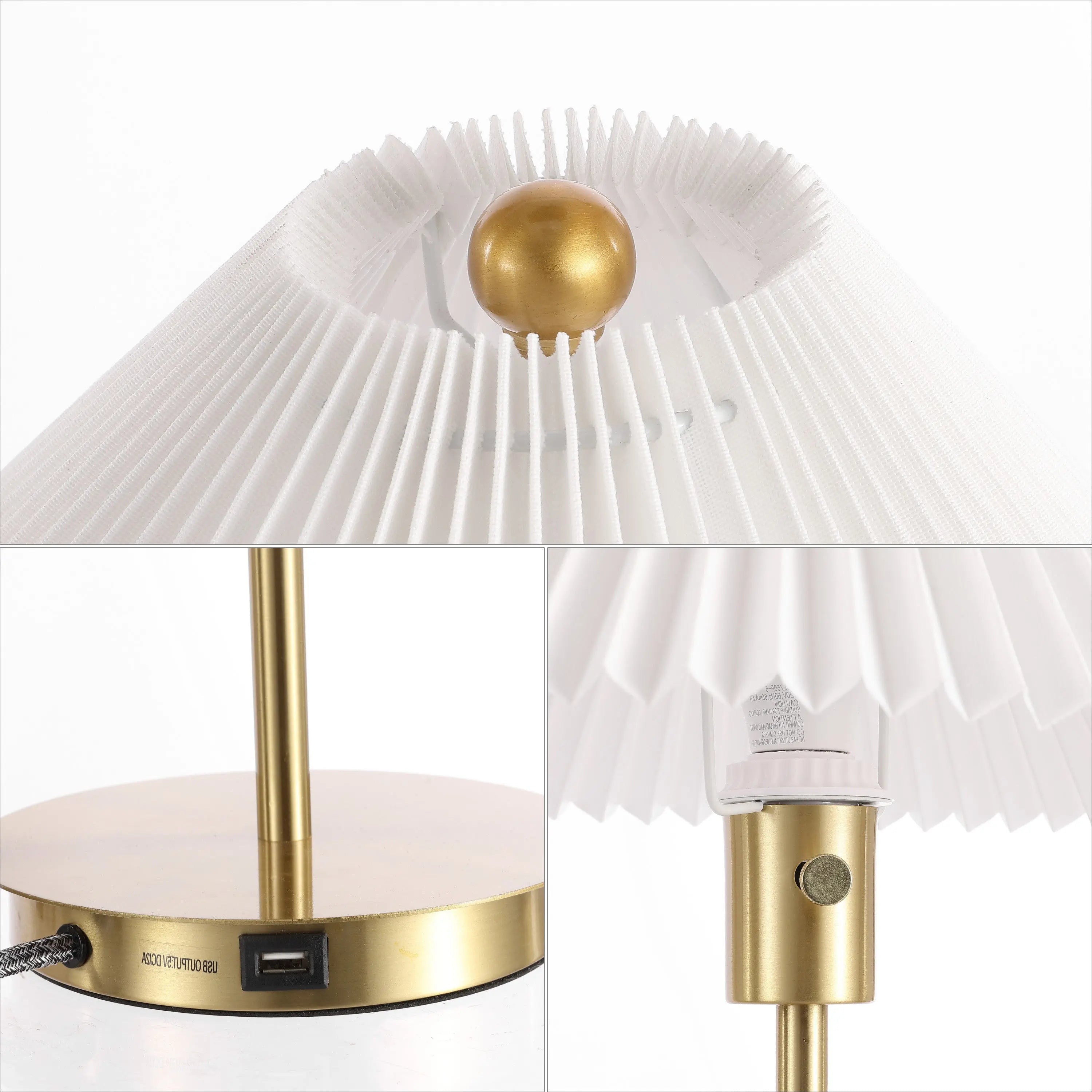 21" Gold Table Lamp With Empire Shade Homeroots Lighting