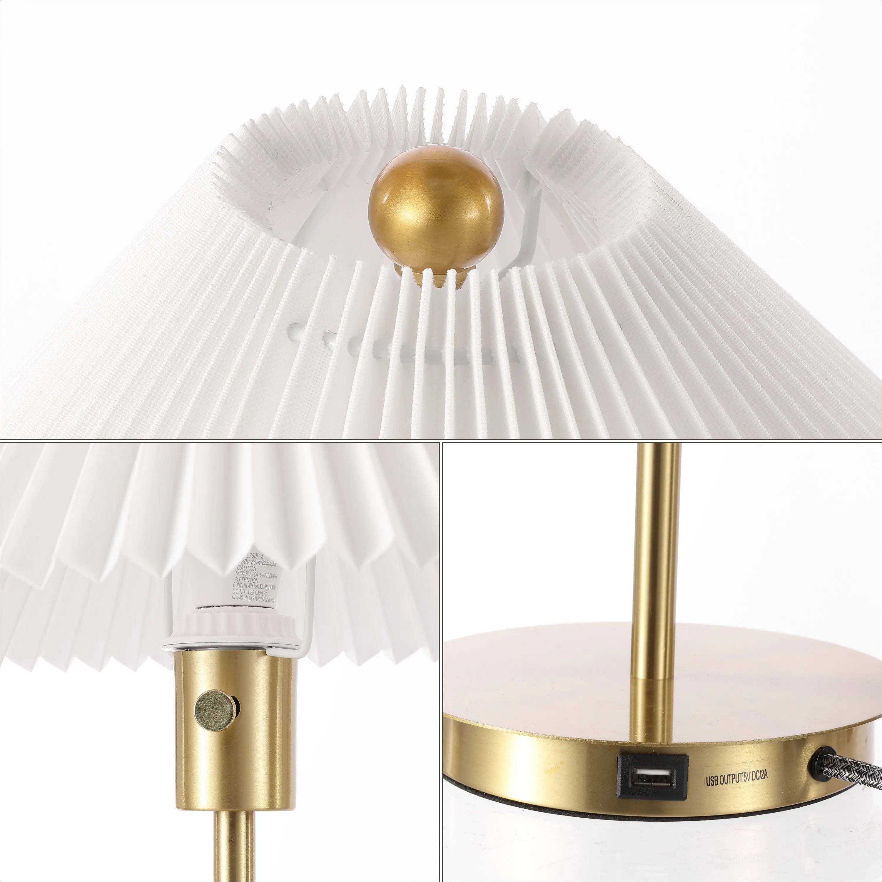 21" Gold Table Lamp With Empire Shade Homeroots Lighting