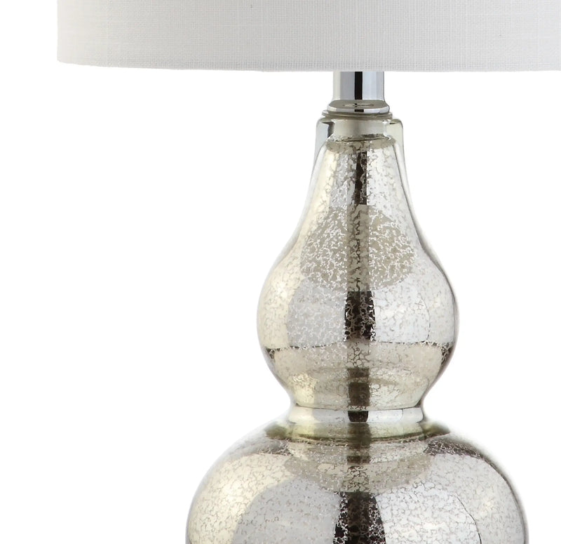 21" Silver Gourd Desk Lamp With Drum Shade Homeroots Lighting