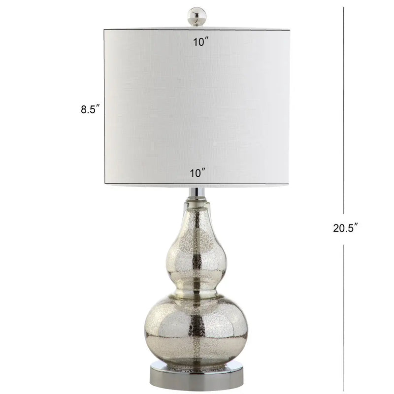 21" Silver Gourd Desk Lamp With Drum Shade Homeroots Lighting