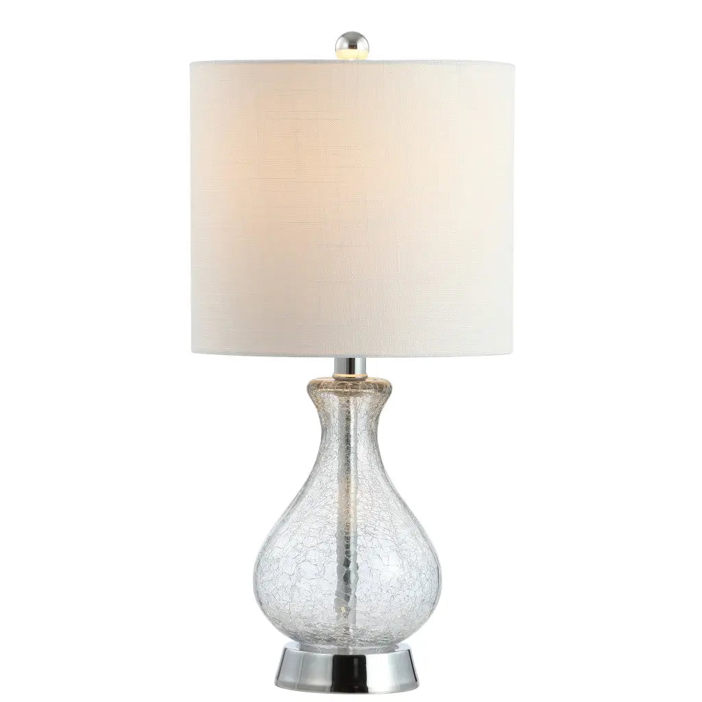 21" Silver Gourd Table Lamp With Drum Shade Homeroots Lighting