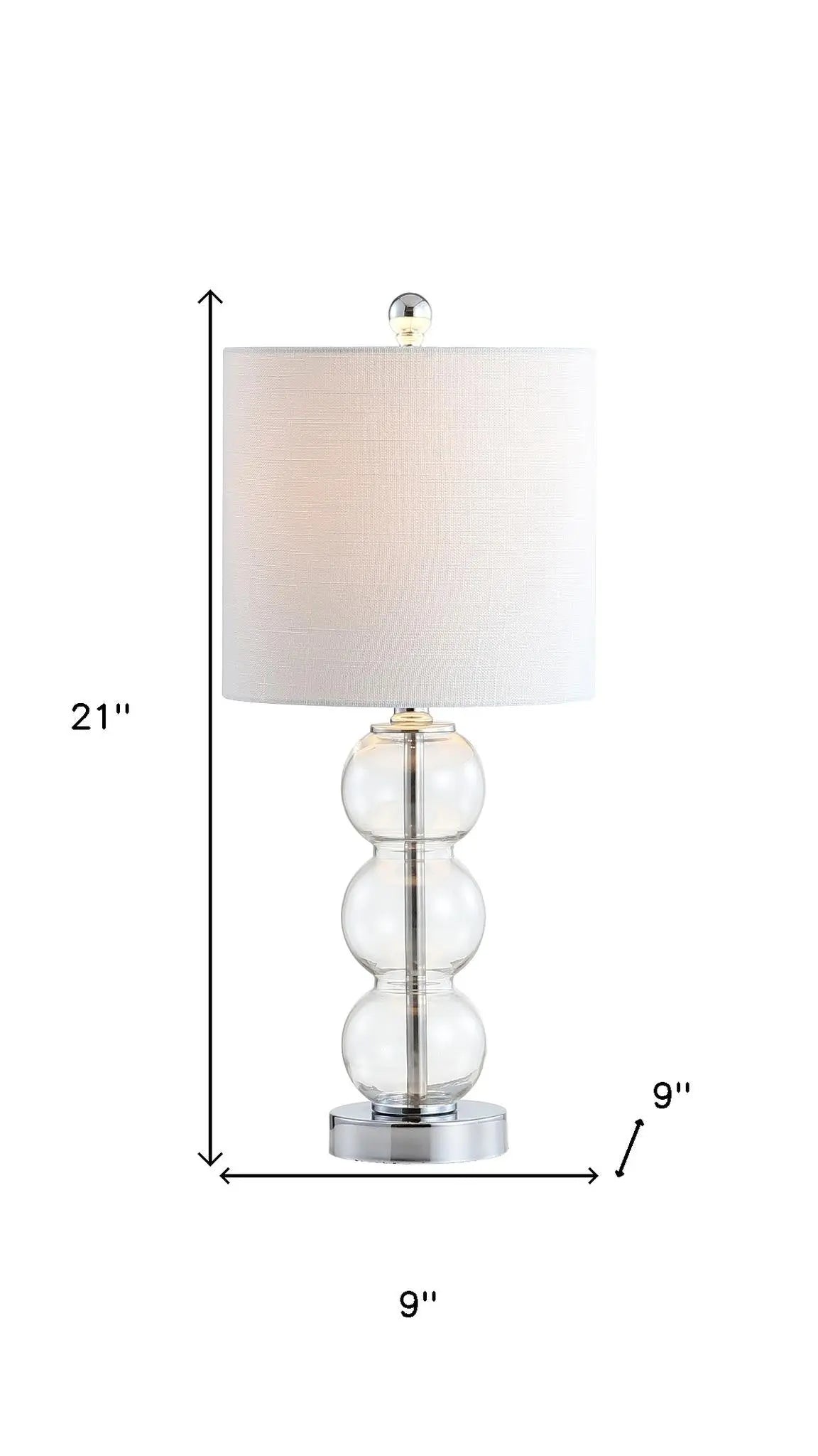 21" Silver Novelty Table Lamp With Globe Shade Homeroots Lighting
