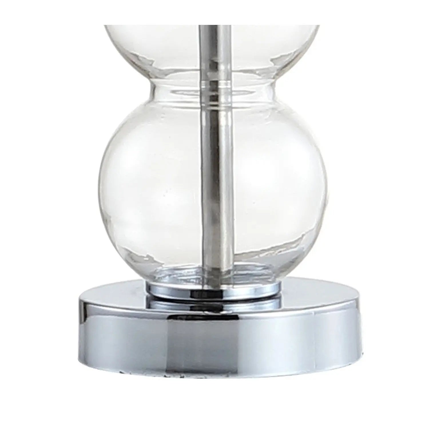 21" Silver Novelty Table Lamp With Globe Shade Homeroots Lighting