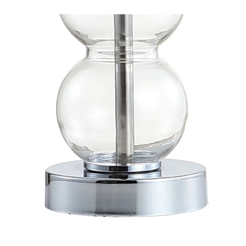 21" Silver Novelty Table Lamp With Globe Shade Homeroots Lighting
