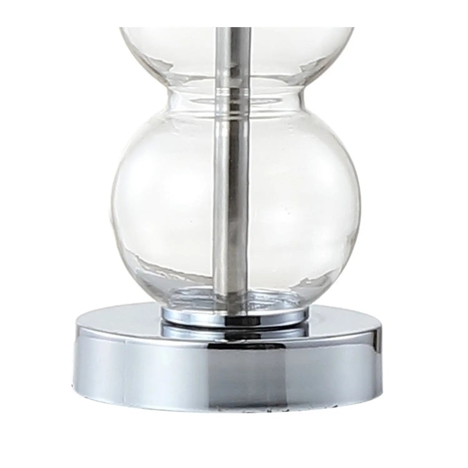 21" Silver Novelty Table Lamp With Globe Shade Homeroots Lighting
