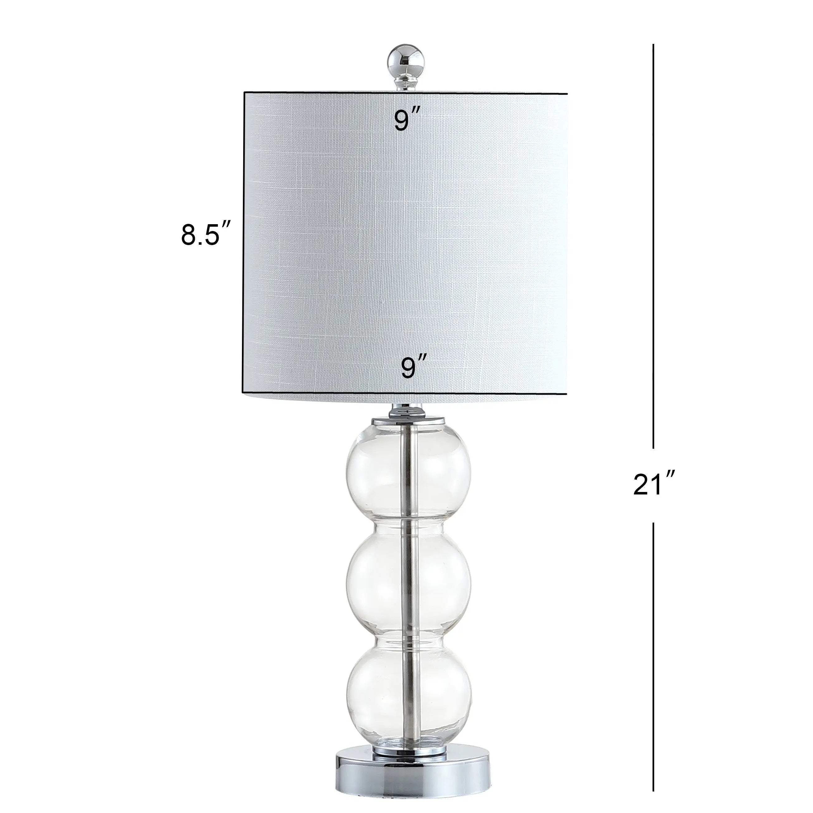 21" Silver Novelty Table Lamp With Globe Shade Homeroots Lighting