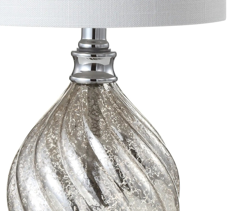 21" Silver Novelty Table Lamp With Globe Shade Homeroots Lighting