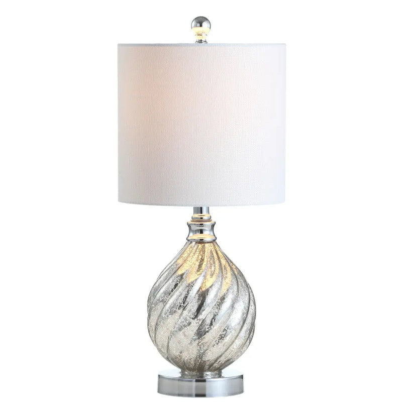21" Silver Novelty Table Lamp With Globe Shade Homeroots Lighting