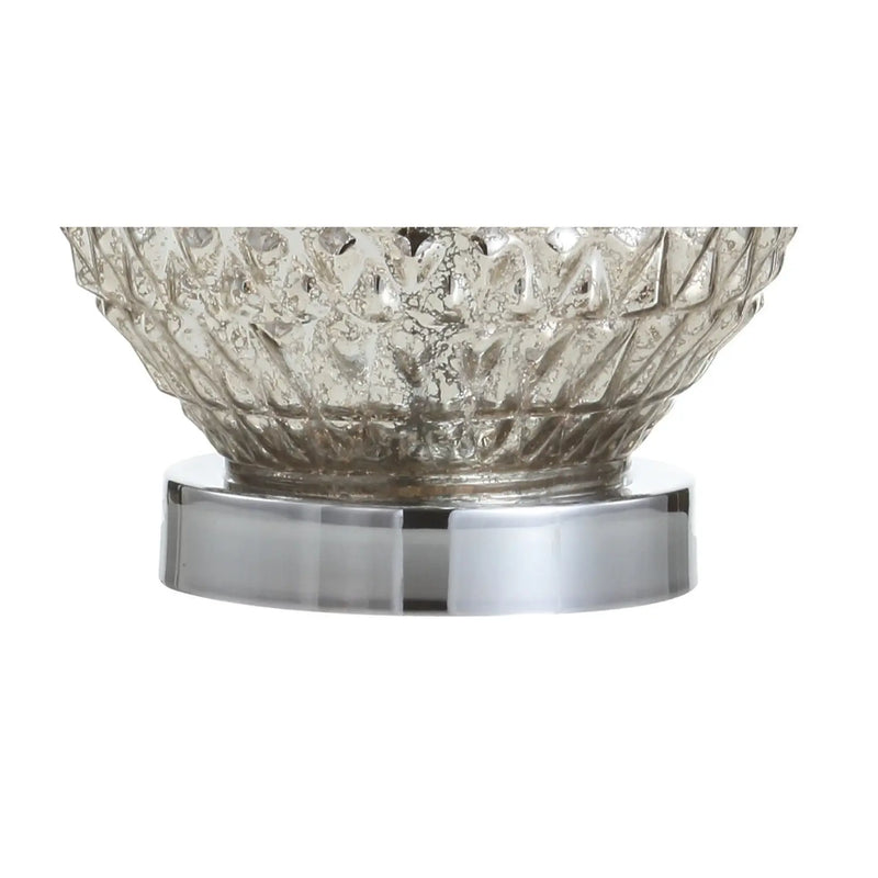 21" Silver Novelty Table Lamp With Globe Shade Homeroots Lighting